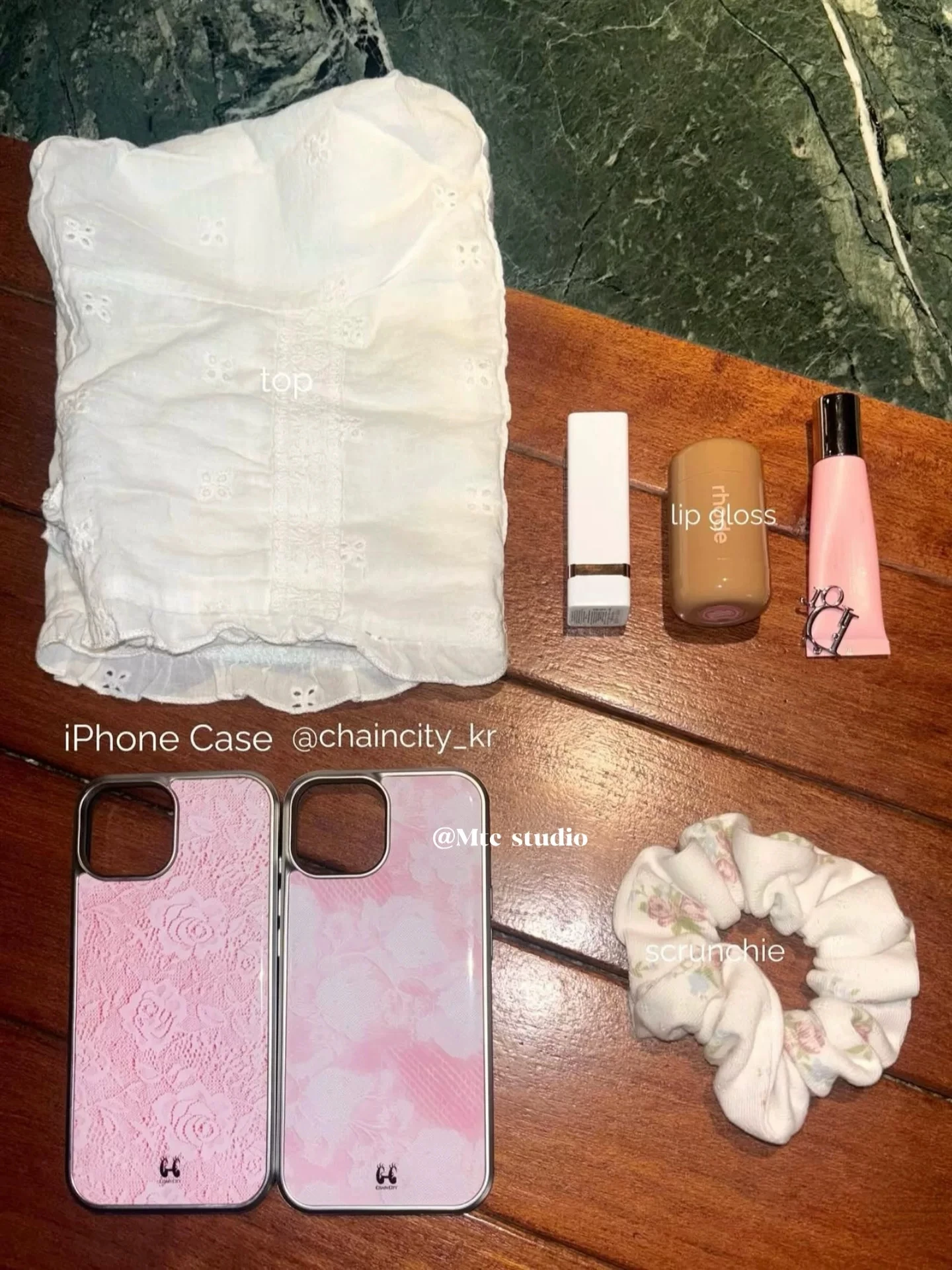 Korean Ina Girl Pink Lace Flower Sexy Electroplated Drop Glue Phone Case For Samsung S 22 23 24 25 26 EDGE FE Plus Ultra Cover view 4