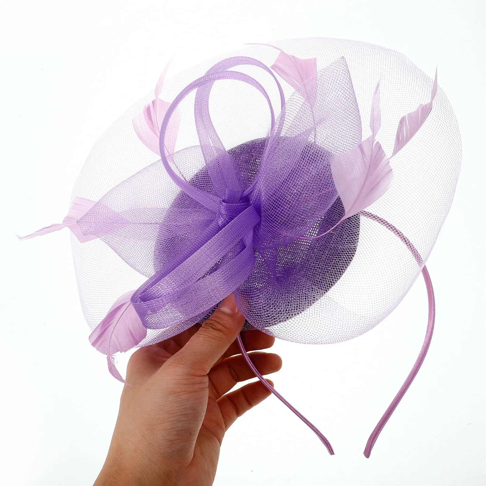 

Net Headband Retro Elegant Fascinator Hat Hair Clip Wedding Banquet Bridal Headpiece Accessories for Women Girls
