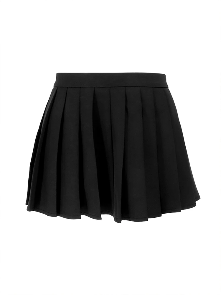 Sexy Pleated Skirt Women Summer New Sweet Fashion Streetwear Solid Basic Mini Skirt Casual Elegant Party High Waist Skirt Female