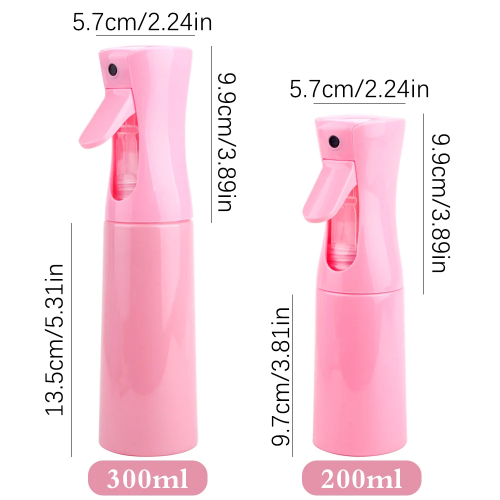 200/300ML Hairdressing Spray Bottle Stylist Hair Refillable Bottles Plastic Sprayer High Continuous Pressure Water Spray Bottle