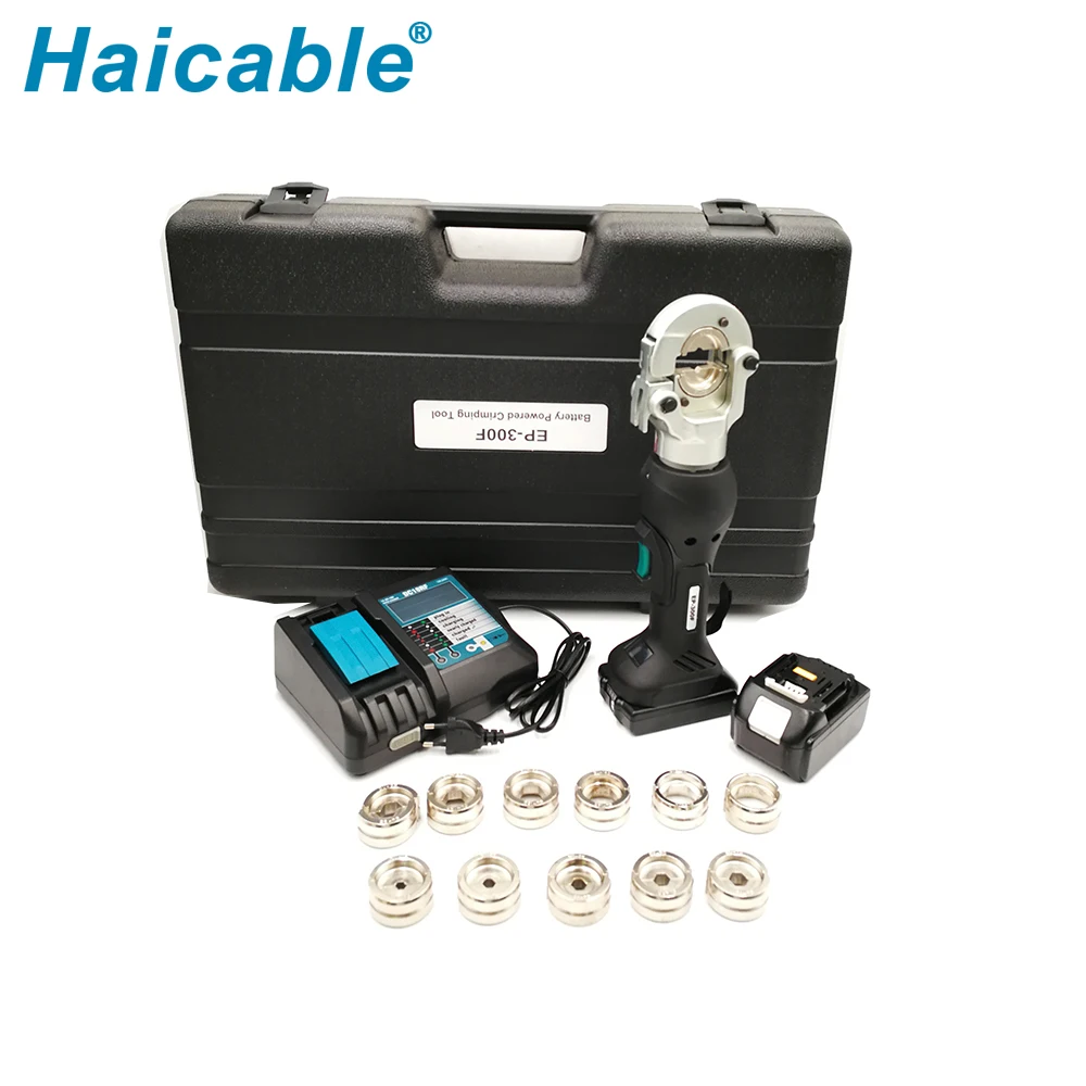 أداة تجعيد العروة الطرفية الهيدروليكية EP-300F تعمل بالبطارية