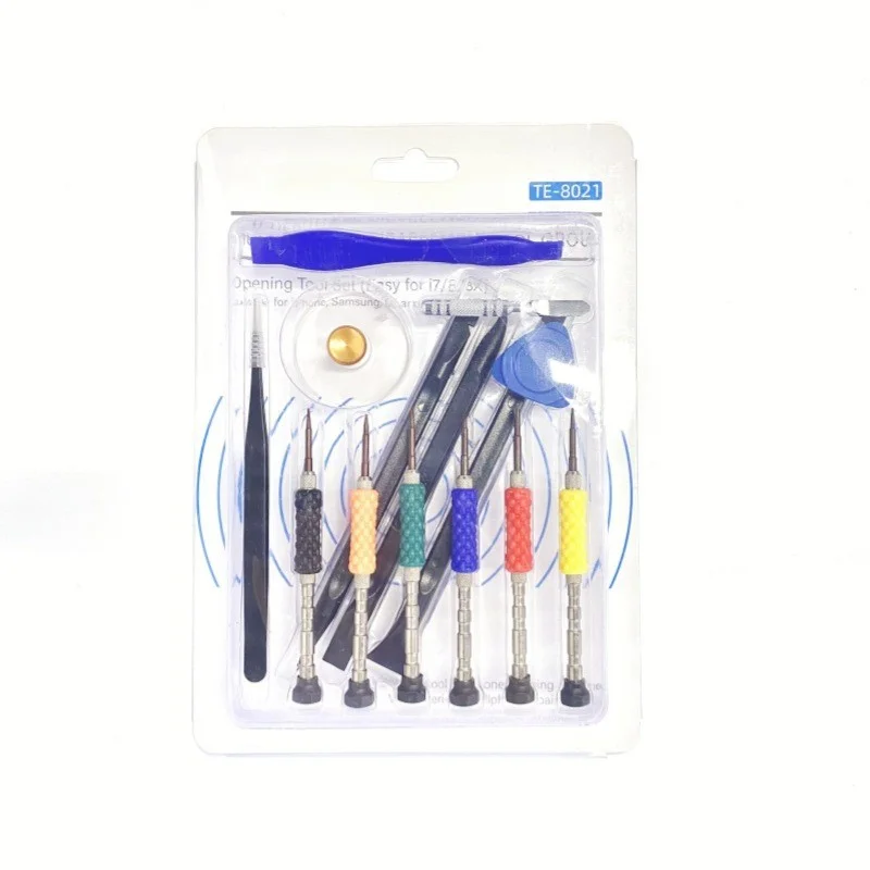 

TE-8021 14 in 1 Repair Opening Tools Kit Spudger Pry Screwdriver Set for Mobile Phone Tablet Computer Disassemble Hand Tool Set