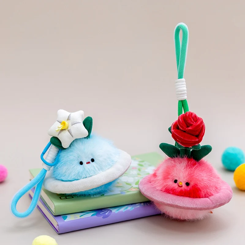 Ciondolo Peluche a Forma di Pianeti: Giove, Girasole, Terra, Tulipano, Luna, Palma, Marte, Rosa, Saturno, Margherita, Mercurio, Narciso