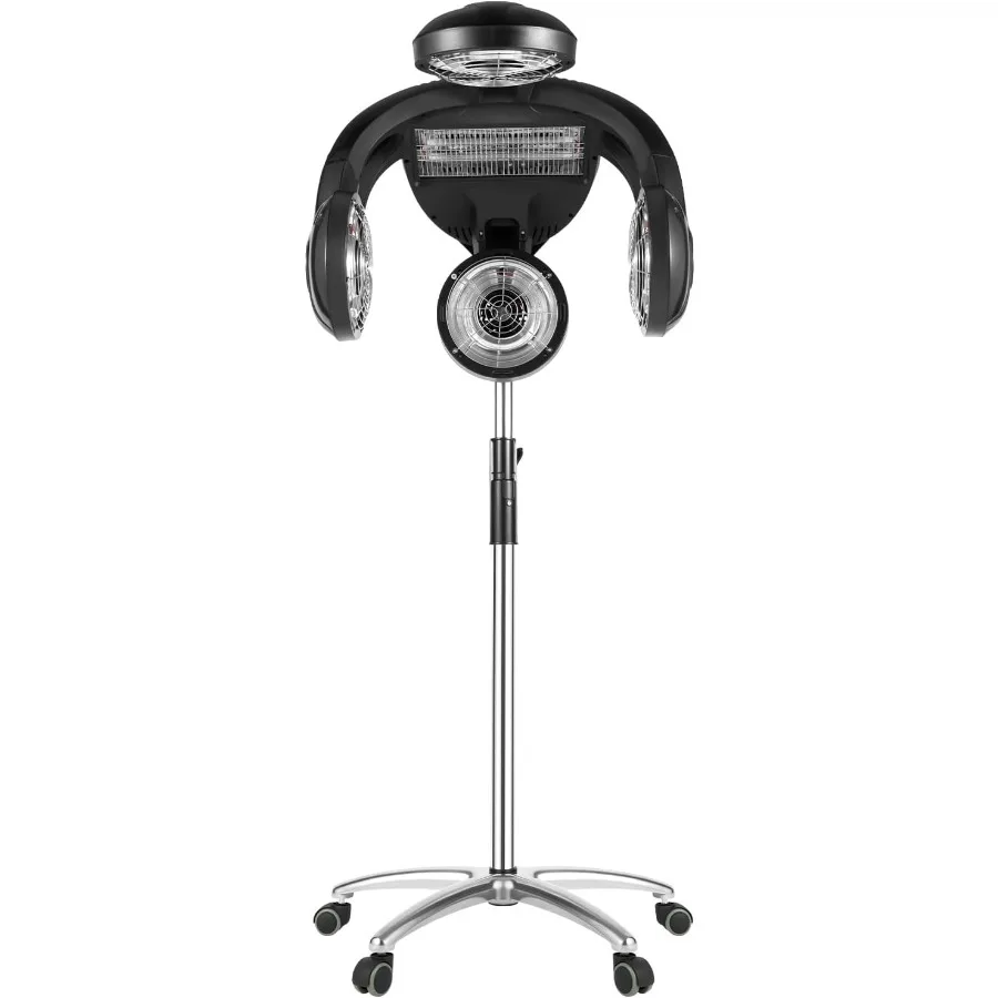 

Многофункциональный отдельно стоящий салонный фен с пароваркой и цветным процессором, регулируемой высотой, 1,4 кВт, 110 В, черный