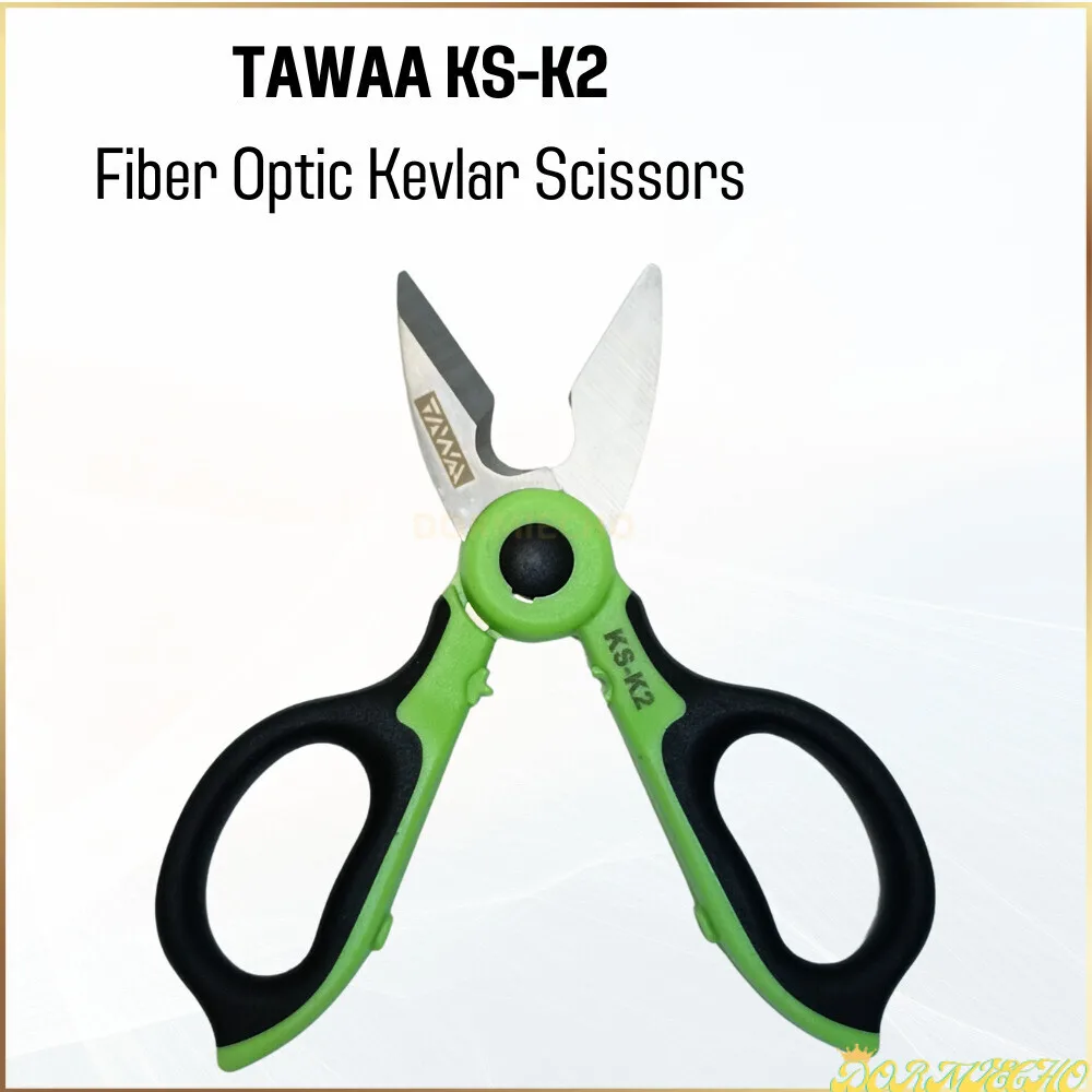 TAWAA High-end KS-K2 Cable Cutter Fiber Optic Kevlar Scissors High Carbon Stainless Steel Serrated Sharp Blade Wire Cutting