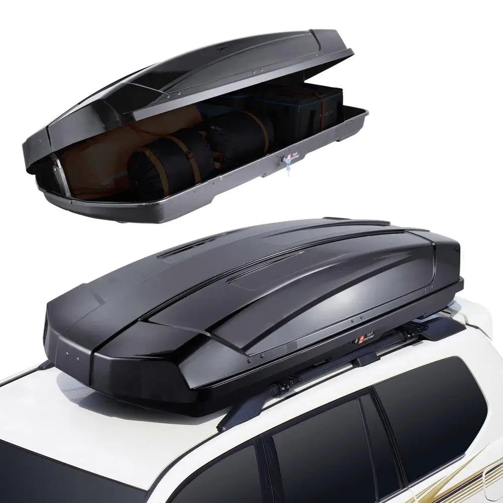 

Rooftop Cargo Carrier 18 Cubic Feet Luggage Storage Box ABS for suvs Cars