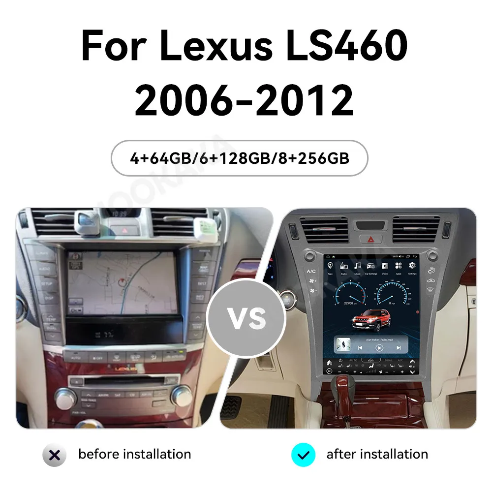 For Lexus LS460 2006 - 2012 Android Car Radio 2Din Stereo Receiver Autoradio Multimedia Player GPS Navi Head Unit Screen