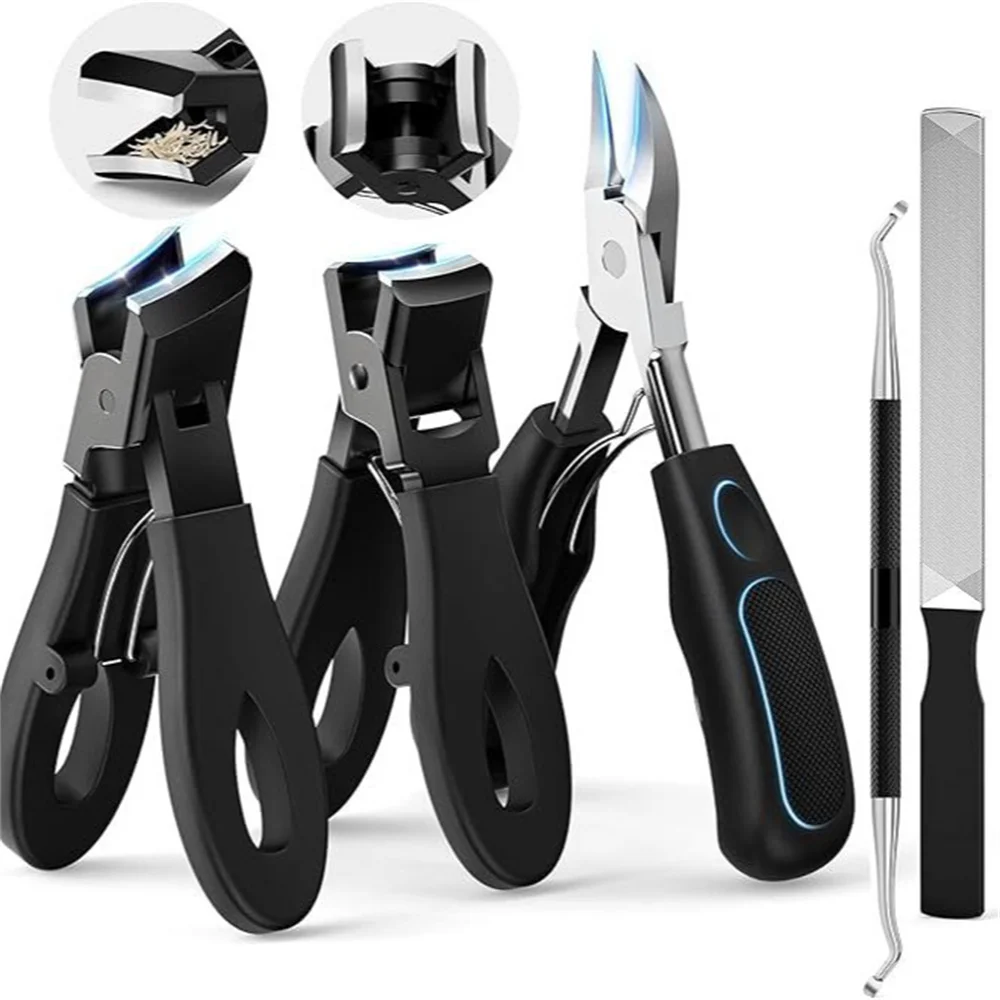 

Сверхмощные роторные кусачки для ногтей с широкими челюстями, набор инструментов для ухода за ногами для пожилых людей и мужчин, в комплект входит машинка для стрижки вросших ногтей