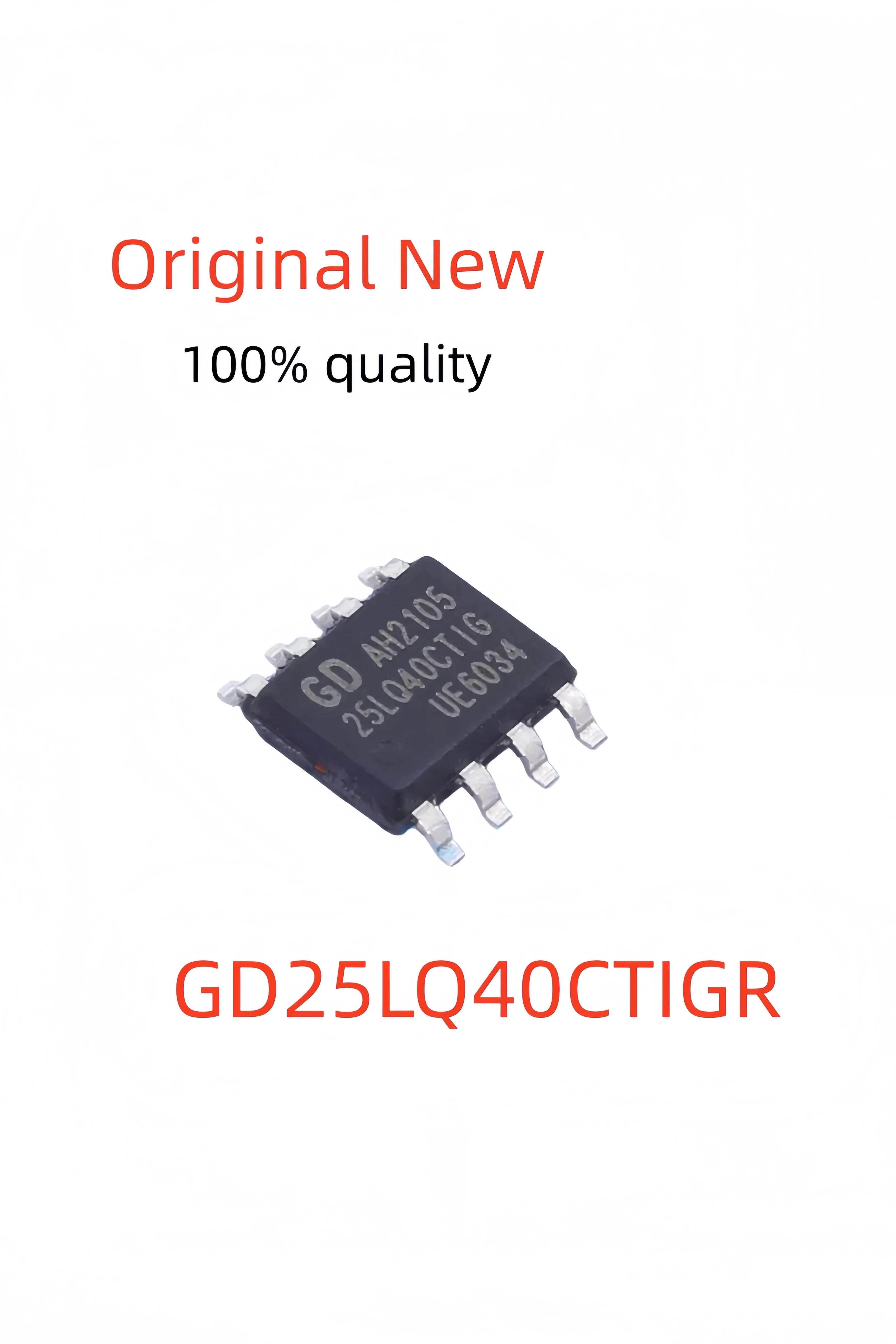 100% New GD25LQ40CTIGR SOP-8 150mil 4Mbit 1.8V SPI NOR Flash Memory 104MHz Dual Quad SPI