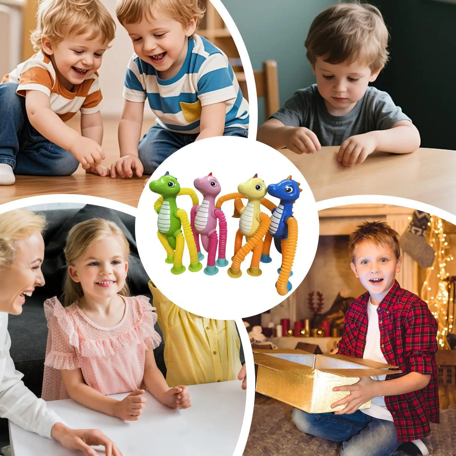 어린이 흡착컵 장난감 팝 튜브 스트레스 해소 텔레스코픽 로봇 장난감 감각 장난감 안티 스트레스 스퀴즈 장난감