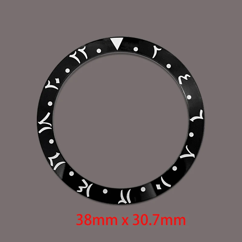 Изогнутое керамическое кольцо безеля для часов 38 мм подходит для SKX007 SRPD SUB, корпус NH35 NH36, механизм, кольцо безеля, ремонтные детали