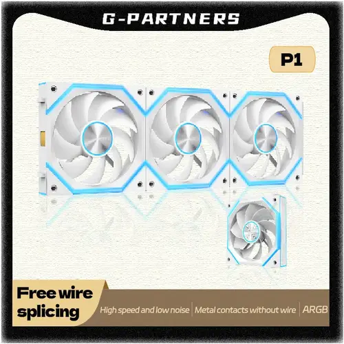 Imagen 2 del producto Star Brick P1 Jungle Leopard Interstellar SE ventilador de bloques de construcción Triple ARGB 12cm ordenador de escritorio ventilador de empalme inalámbrico