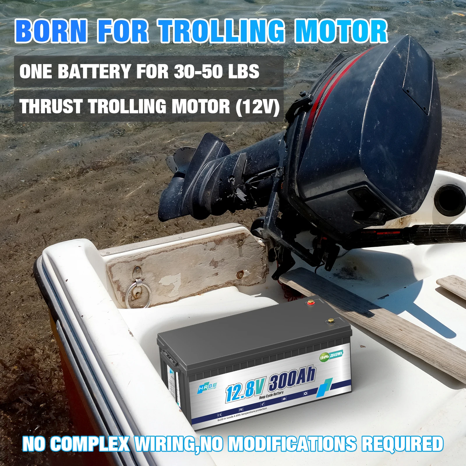 حزمة بطارية ليثيوم HRBEEnerg 24V 150Ah LiFePO4 100A BMS 8000+ دورات لـ RV، الطاقة الشمسية، البحرية، التخييم، محرك التصيد، خارج الشبكة #6