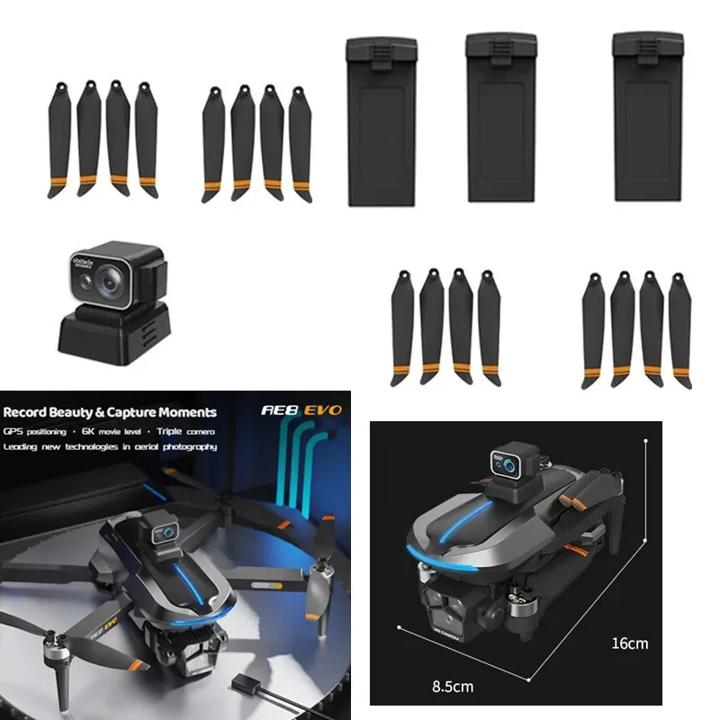 AE8 EVO AE8EVO GPS Follow Me Remote Control RC Drone Quadcopter Spare Parts 7.4V 3400Mah Battery Blade USB Obstacle Avoidance