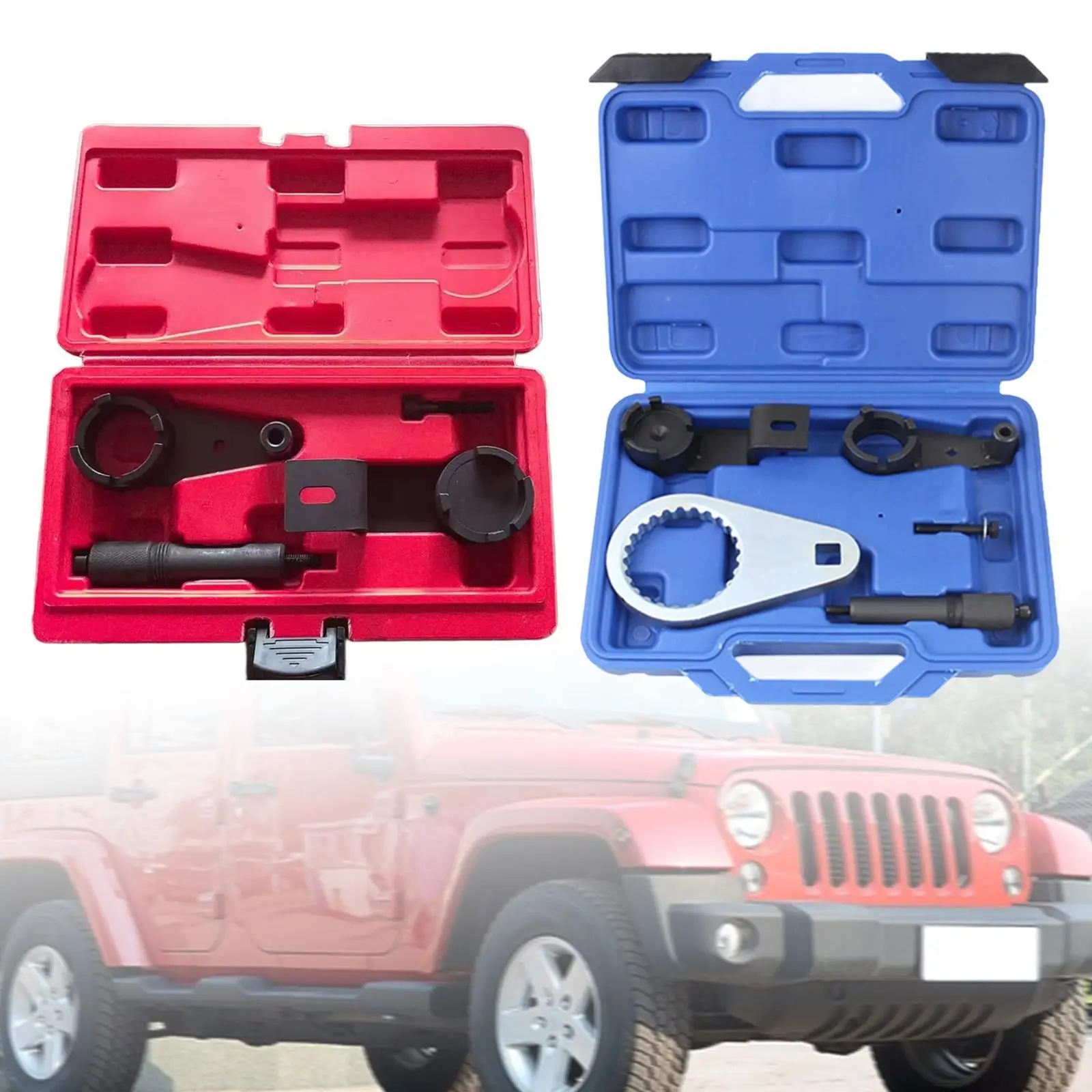 

2.5 2.8 Fuel Engine Timing Tool Repair DIY Enthusiasts Heavy Duty Multifunction with Storage Case for Auto Fittings