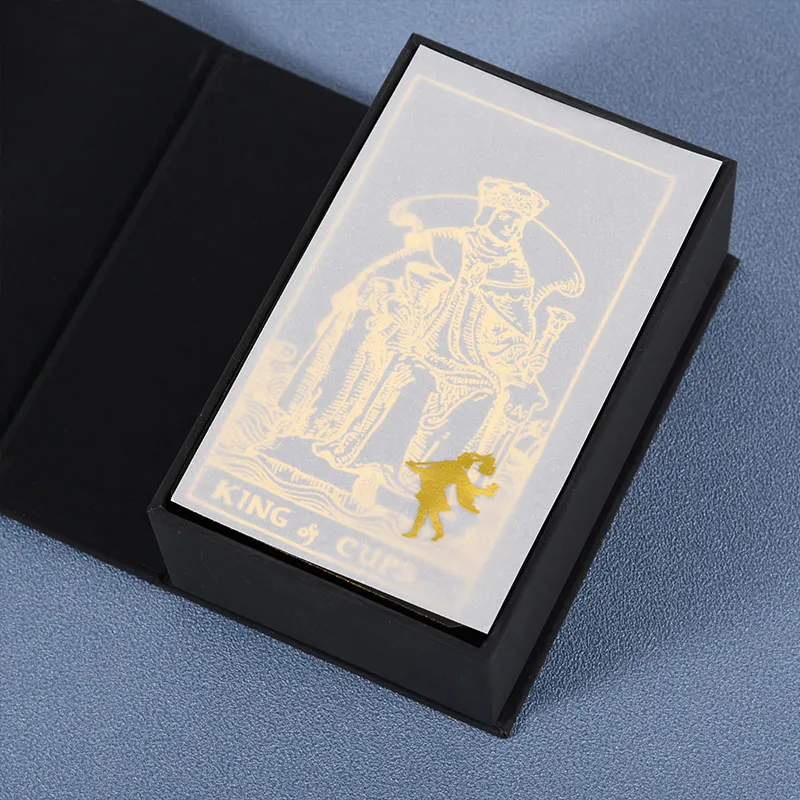 Stock Original Golden Thread Tarot Deck Rider Waite System 78 Cards English Guidebook Divination Cards for Beginner Witchy Gift
