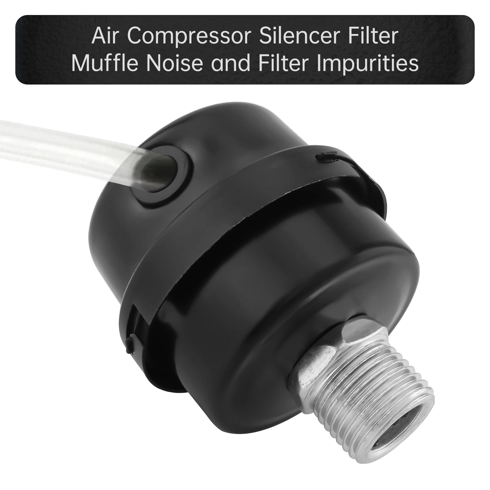 1/2 inch Thread Air Compressor Silencer Intake Filter Sound Noise Muffler Air Compressor Parts for Generator Blower Exhaust Port