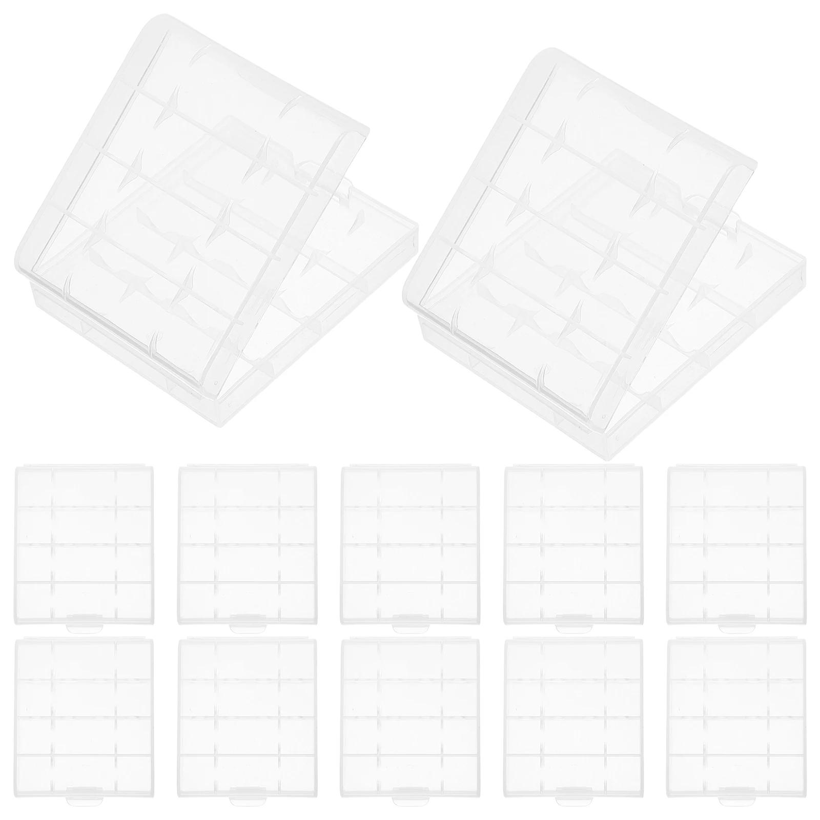 

12 Pcs Storage Box Batteries Plastic Container Compartment Transparent Pp Carrying Case