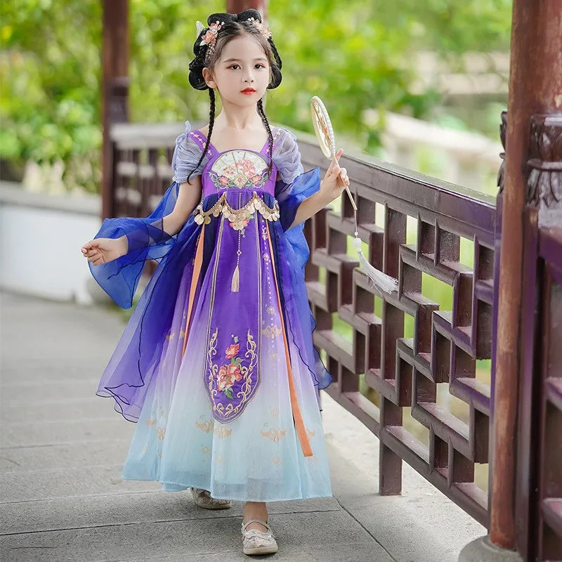 Chinese Traditional Girls Hanfu Dress Fairy Outfit For Girl Children Chinese Style Tang Photography Cosplay New Year Costume