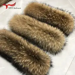 Vera pelliccia di procione collo donna inverno nuova sciarpa di pelliccia naturale giacche da uomo sciarpe calde di lusso scialle di pelliccia staccabile di alta qualità