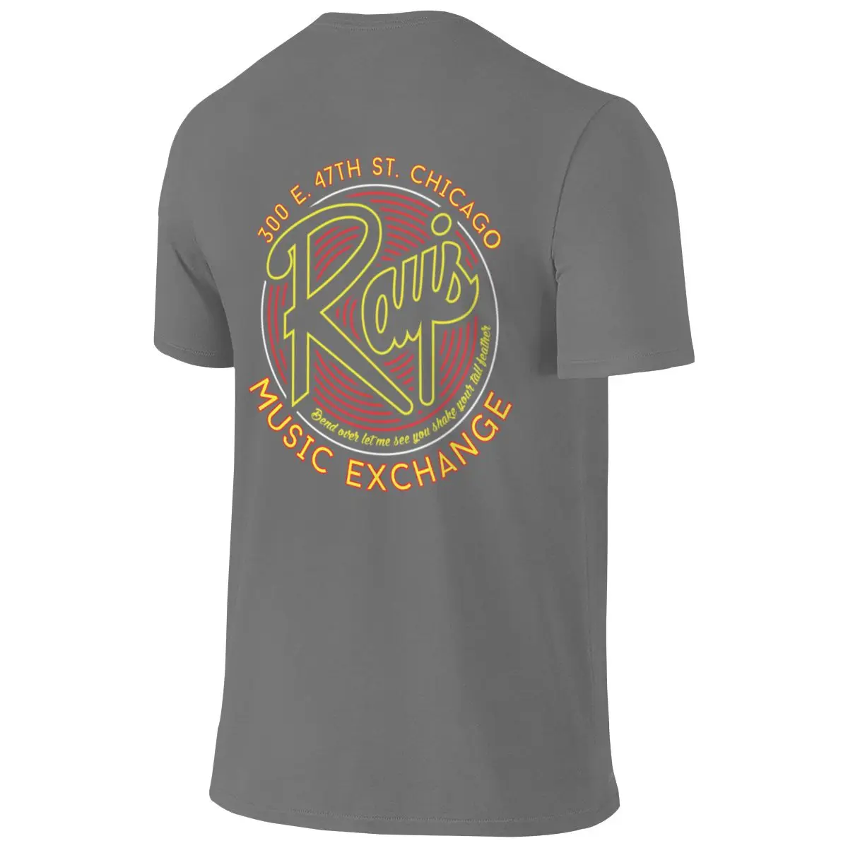 Ray S Music Exchange Straight Leg Reversible T-shirt Simple Youthful Feeling Solid Color Men's T-shirts