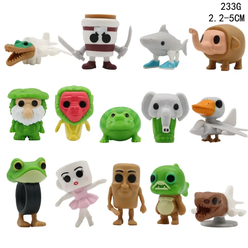 

14 in 1 3-5cm Italian Brainrot Tung Sahur Figure Toy Tralalero Tralala Figures Bombardino Crocodilo Shimpanzini Bananini dolls