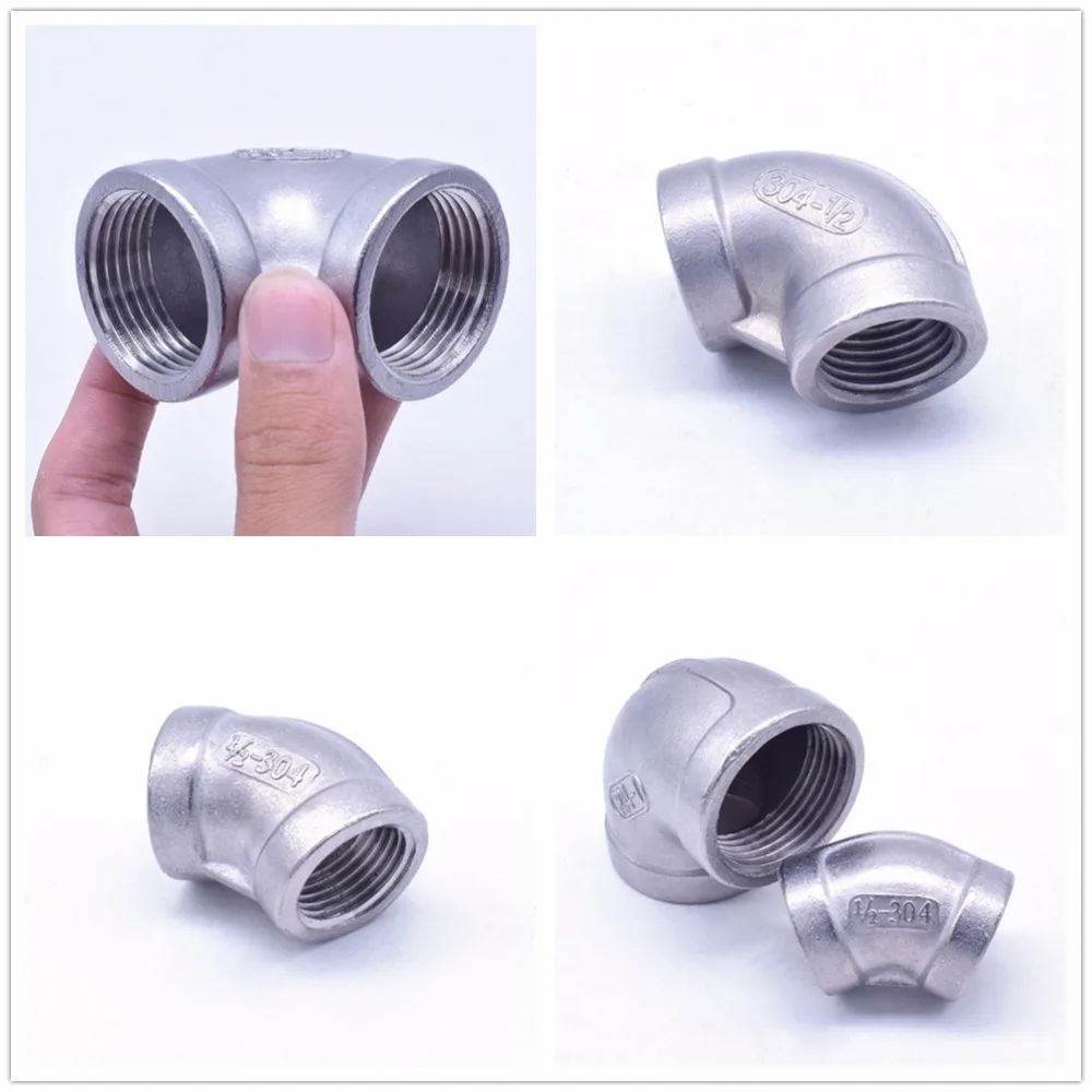 

1PCS 304 Stainless steel Hose Connector Pipe fittings 45 Degree/90 Degree Female DN50/65/80/100
