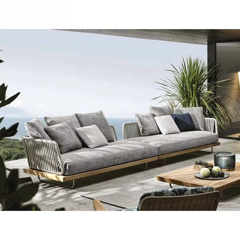 

Outdoor modern furniture sofa garden design leisure rope woven combination sofa recliner set outdoor sun room combination sofa s