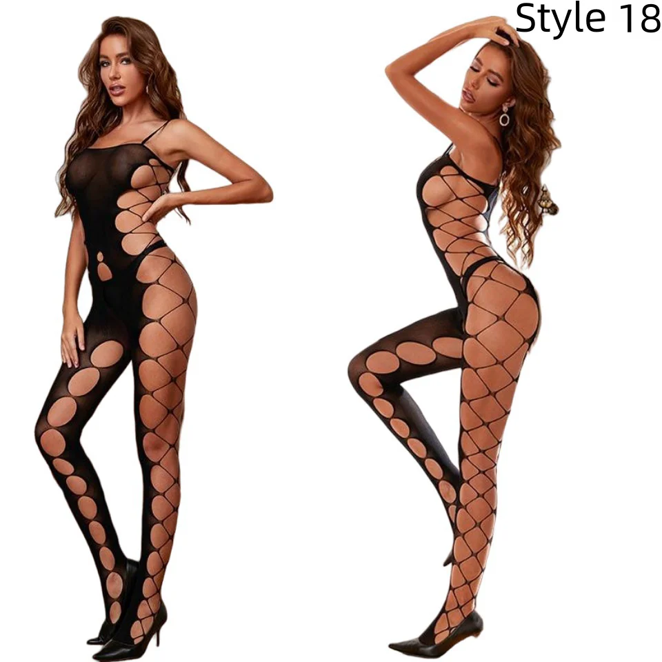 NEWFUNJOIN Lingerie for Sex See Through Bodystocking Open Crotch Tights Sexy Teddy Lace Xxxxl Plus Size Bodysuit Erotic Costumes