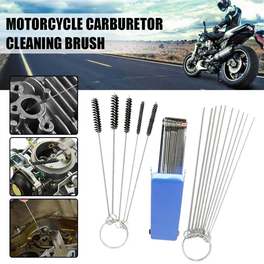 Hot Brushes Cleaner Tools For Automobile Motorcycle ATV Welder Carb Chainsaw Airbrush Spray Gun Nozzle Cleaning Needles Kit X0J3