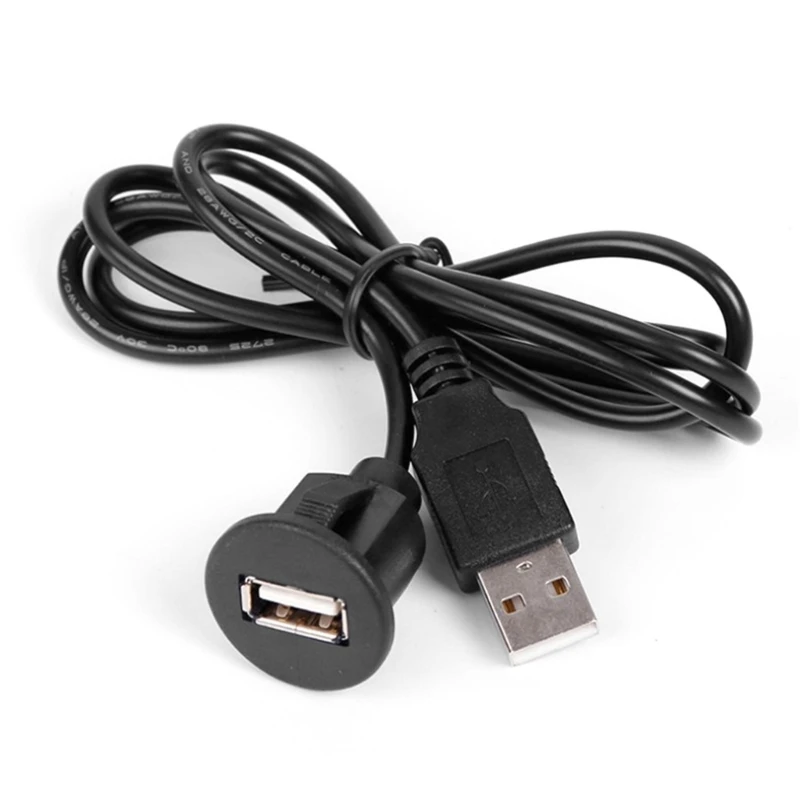 USB 2.0 Extension Cable Type A Male to Female Port Cord Connector Car Cigarette Socket Converter Cable 2m/6ft