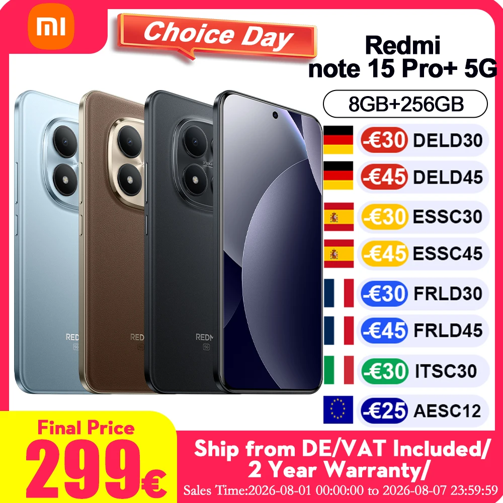 Global Version Redmi Note 15 Pro+Plus 5G 6.83" 1.5K CrystalRes AMOLED Display New 200MP Ultimate-clarity Camera 6500mAh Battery With 100W HyperCharge