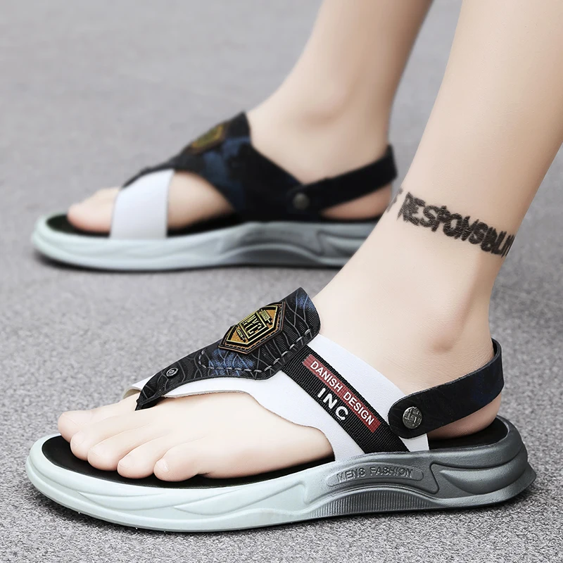 

Man House Flip Flops Summer Breathable Beach Shoes EVA Slippers Sandals Men Luxury Flip Flops Soft Slippers Home Clogs Slides