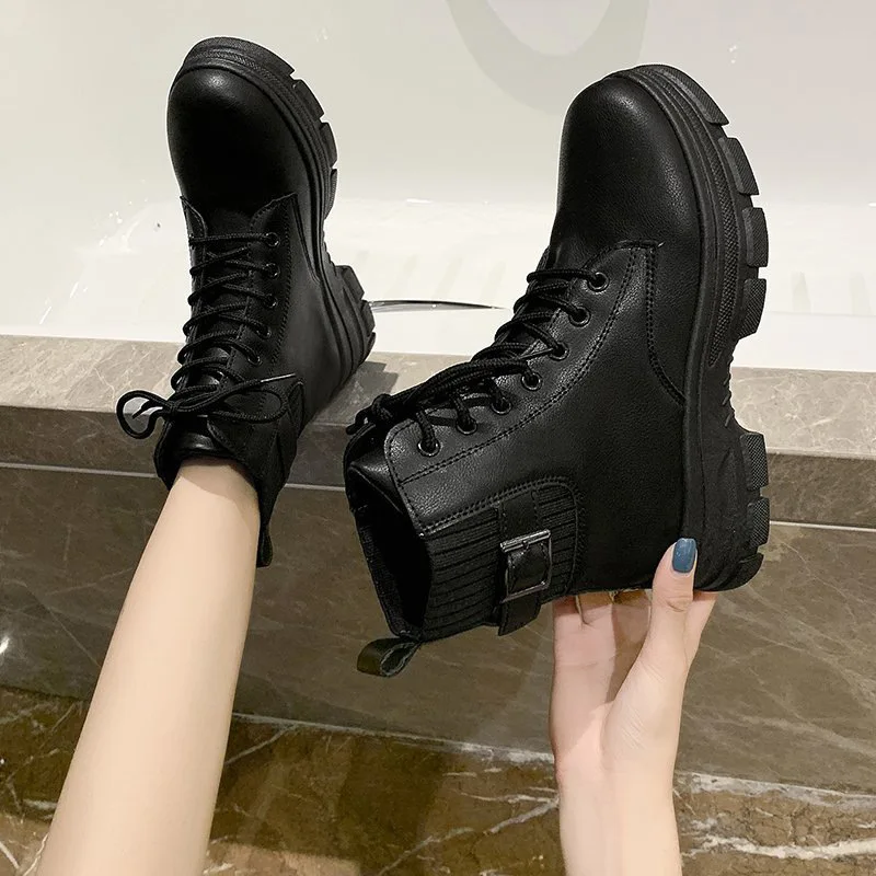 New Arrivals Soft Boots Women Shoes Woman Boots Fashion Round  Ankle Boots Winter Elastic Black Boots Comfortable Boots