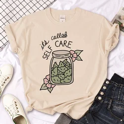 Weed top women manga t shirt female y2k funny harajuku clothes