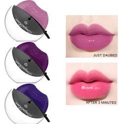 Velvet Matte Lip-shaped Lipstick Makeup Temperature Color Changing Lazy Lipstick Moisturizing Lip Gloss Waterproof Non-stick Cup