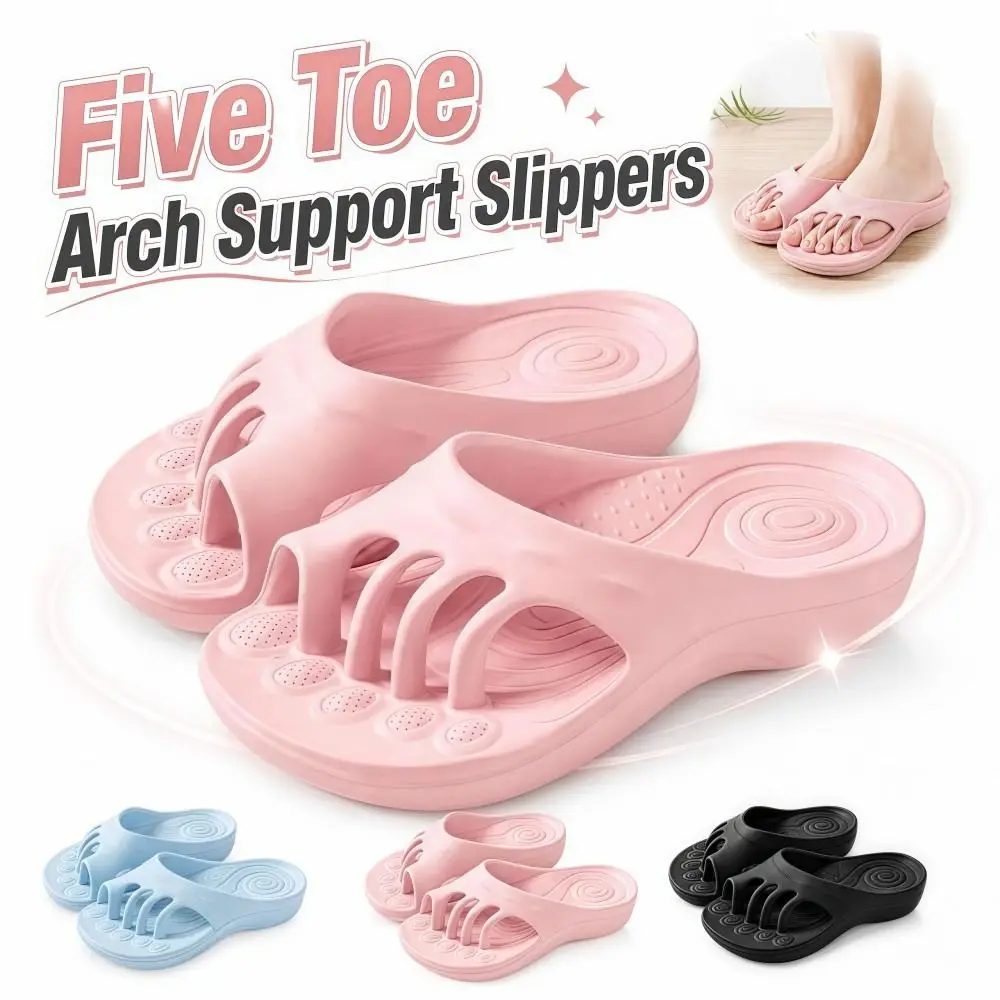 Sandalias de Cinco Dedos EVA Antideslizantes con Soporte para el Arco y Alivio de Juanetes, Pantuflas Ligeras con Absorción de Impactos y Dedo Dividido para Mujer