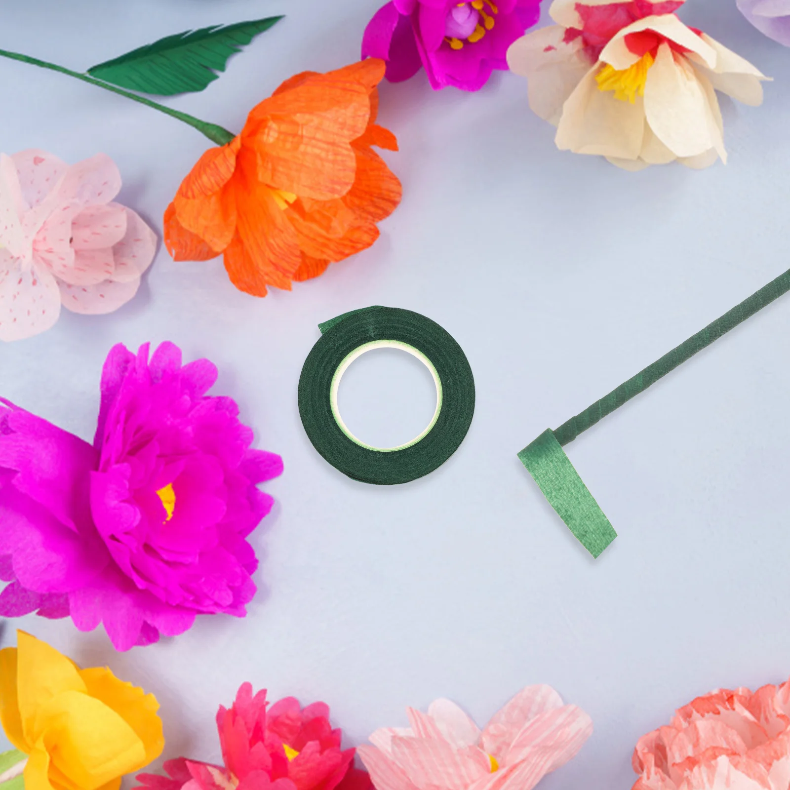 

4Pcs Green Floral Tape Stretchy Florist Stem Wrap for Bouquet Wrapping DIY Floral Supplies Flower Tape for Stem Wrapping