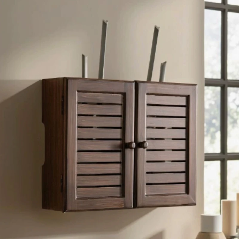 Retro WiFi Router Cover Modern Electrical Box Decor Rack for Living Room Router Storage Box Home Cable Management Stand view 4