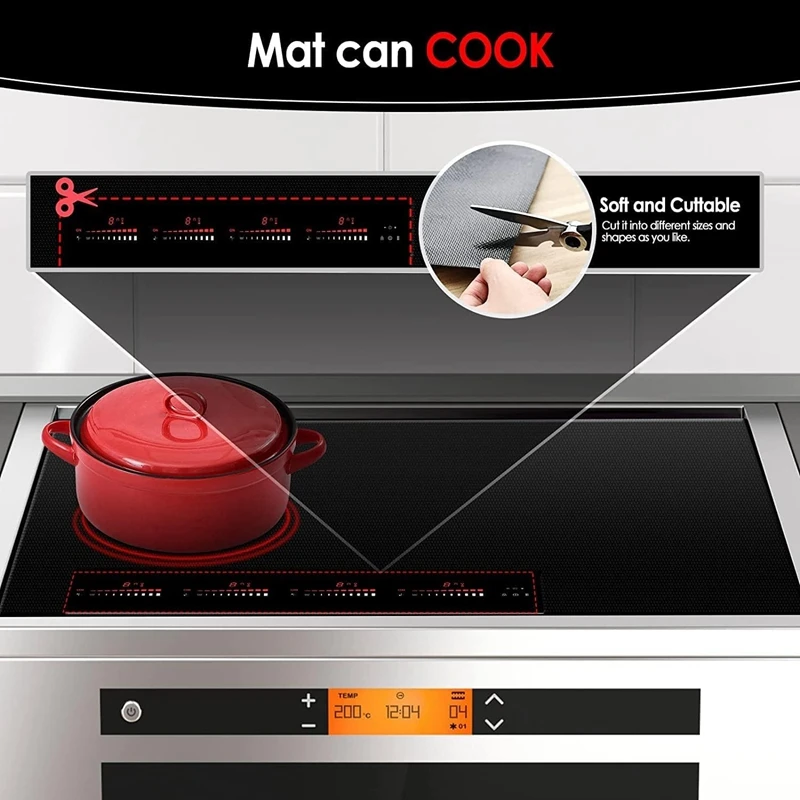 Large Induction Cooktop Protector Mat, Electric Stove Burner Covers Antiscratch As Glass Top Stove Cover