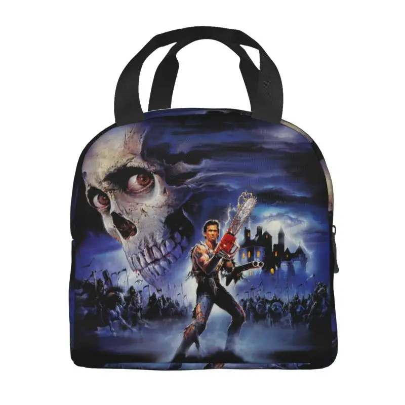 Evil Dead Portable Lunch Boxes for Leakproof Supernatural Horror Film Army of Darkness Cooler Thermal Food Insulated Lunch Bag