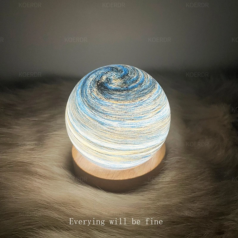 Galaxy Ball Lamp Kids Light Planetary Crystal Ball Night Lights Glowing USB Power Warm Bedside Gift Home Decor Bedroom Chirstmas