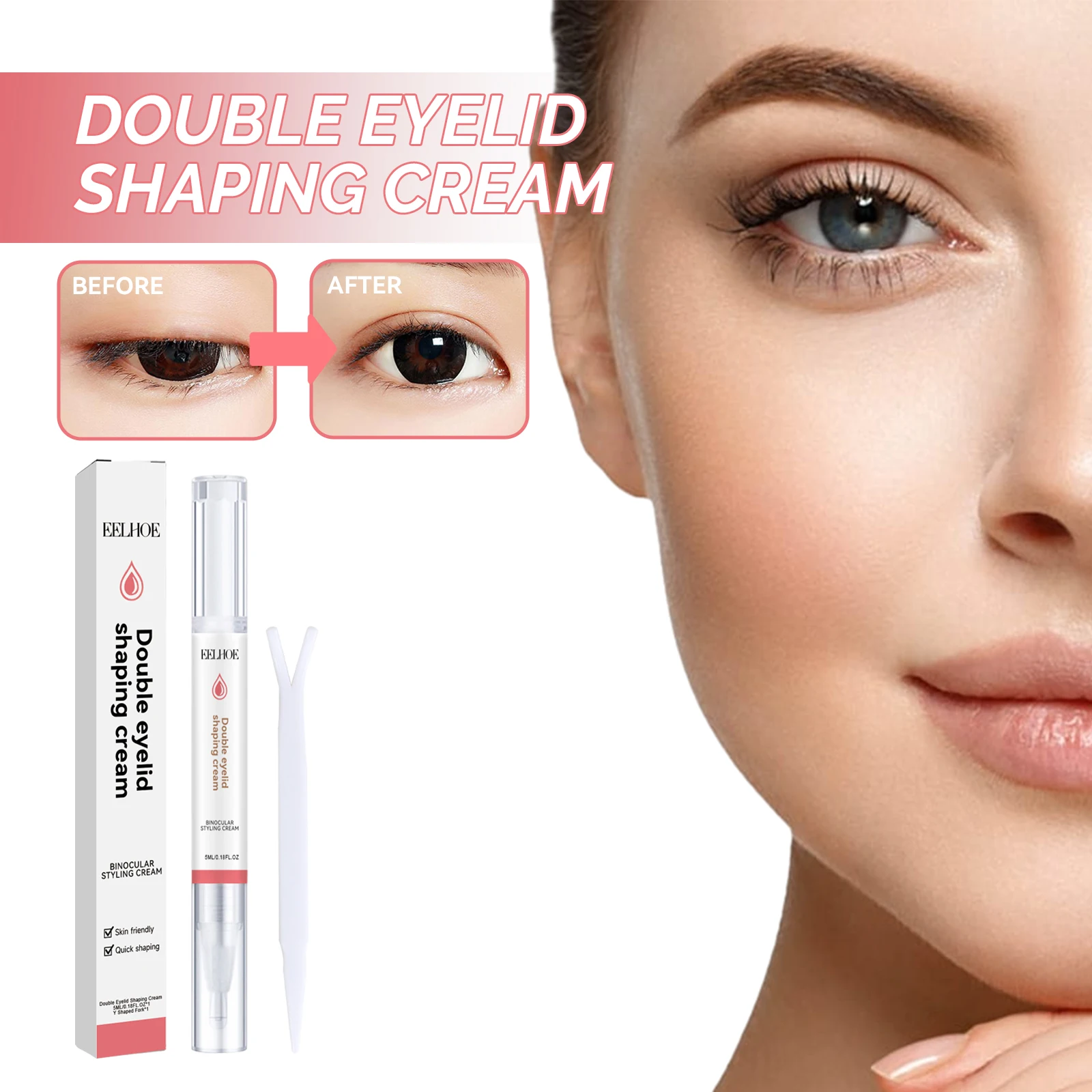 Double Eyelid Shape Cream Eyelashes Adhesive Invisible Artifact Seamless Invisible Cream Eye Shaping Double Eyelid Styling Cream