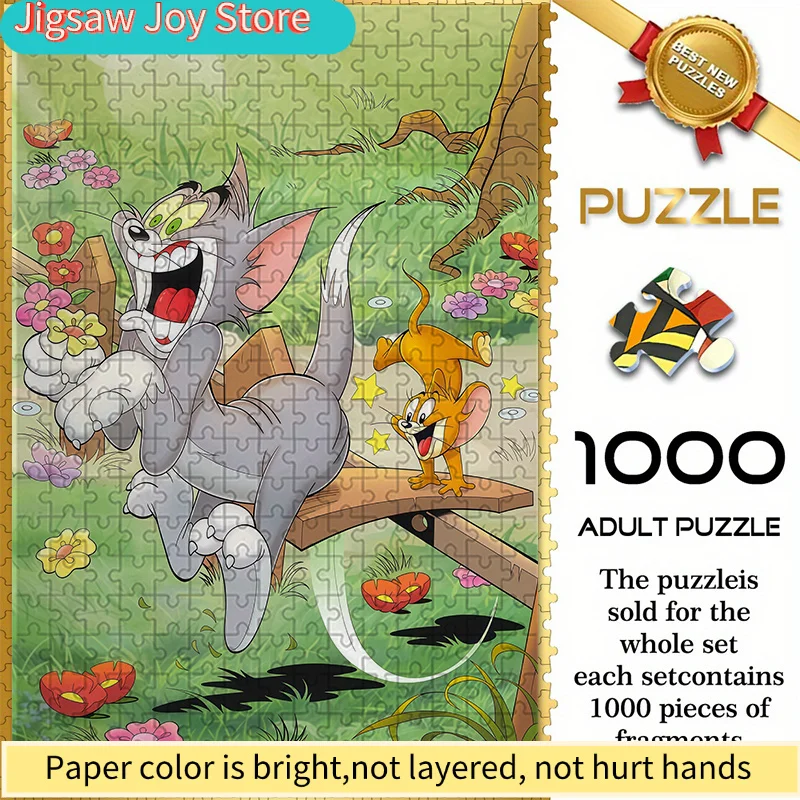 

Warner Bros. Seamless Jigsaw Puzzle Z9.23-80, Jerry & Tom Pattern, Durable Thickened DIY Puzzle, Adult Brain Teaser Game, Suit