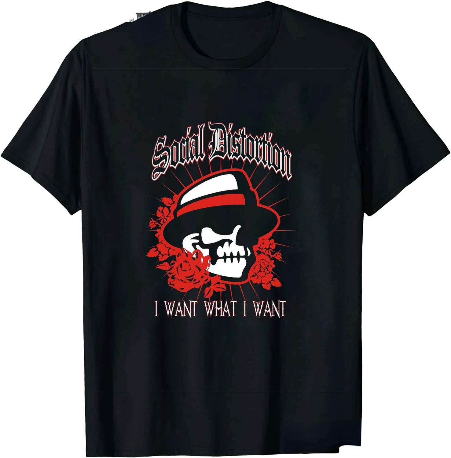 Men Clothing Social Distortion Winged Wheel T-Shirt Ball and Chain Mens Tshirt Street Hip Hop Style Tees Loose T Shirt