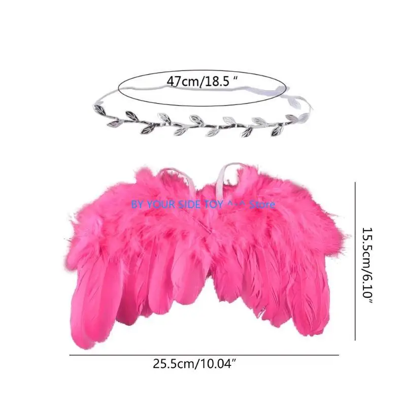 เด็กสาวคอสเพลย์เครื่องแต่งกายการถ่ายภาพสีขาว Angel-Feather Wing เครื่องแต่งกาย Props U6XE