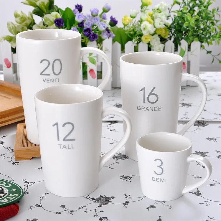 Color Digital Water Size Ceramic Mug Coffee Cup Matte Ounce
