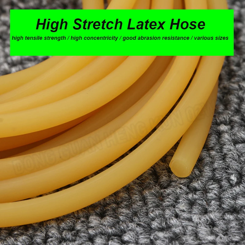 

1m Latex Hose Yellow High Elasticity Rubber Hose / Rubber Band Physical Training Tension Belts Slingshot Rubber Bands