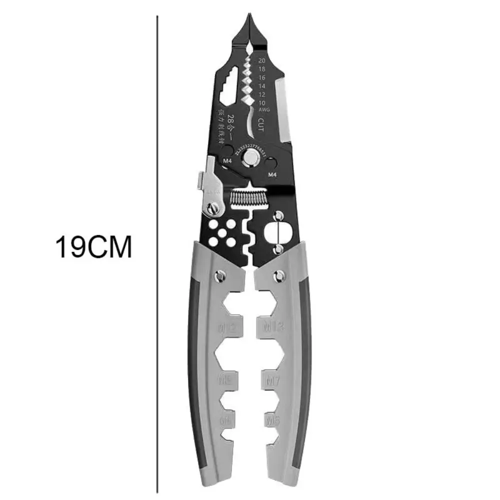 Pince à dénuder multifonctionnelle 28 en 1, pince à sertir de qualité industrielle, coupe-câble, outil électrique, pince en acier inoxydable, nouveau