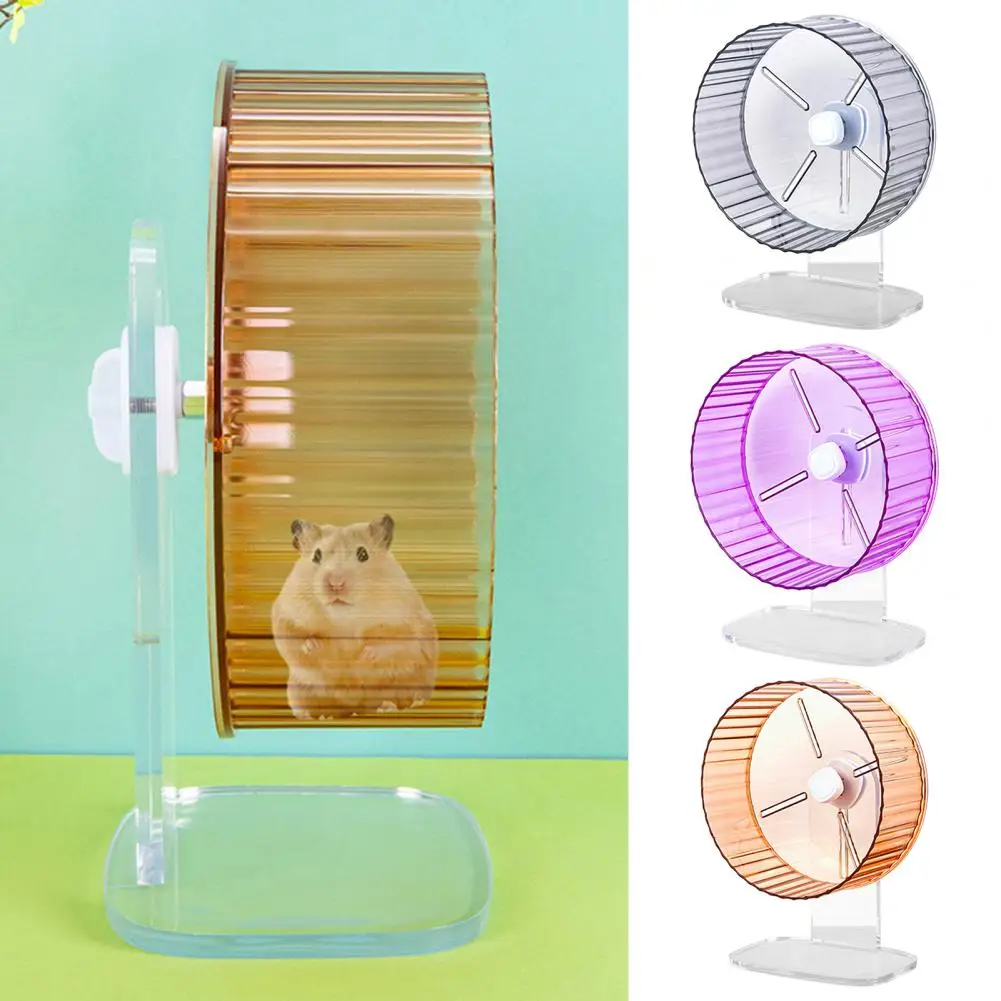 Hamster Wheel Durable Pet Running Wheel Transparent Hamster Exercise Wheel with Silent Jogging for Small for Hamsters for Fun